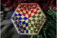 Szachy dla trójki graczy - duże (trójkolorowe)